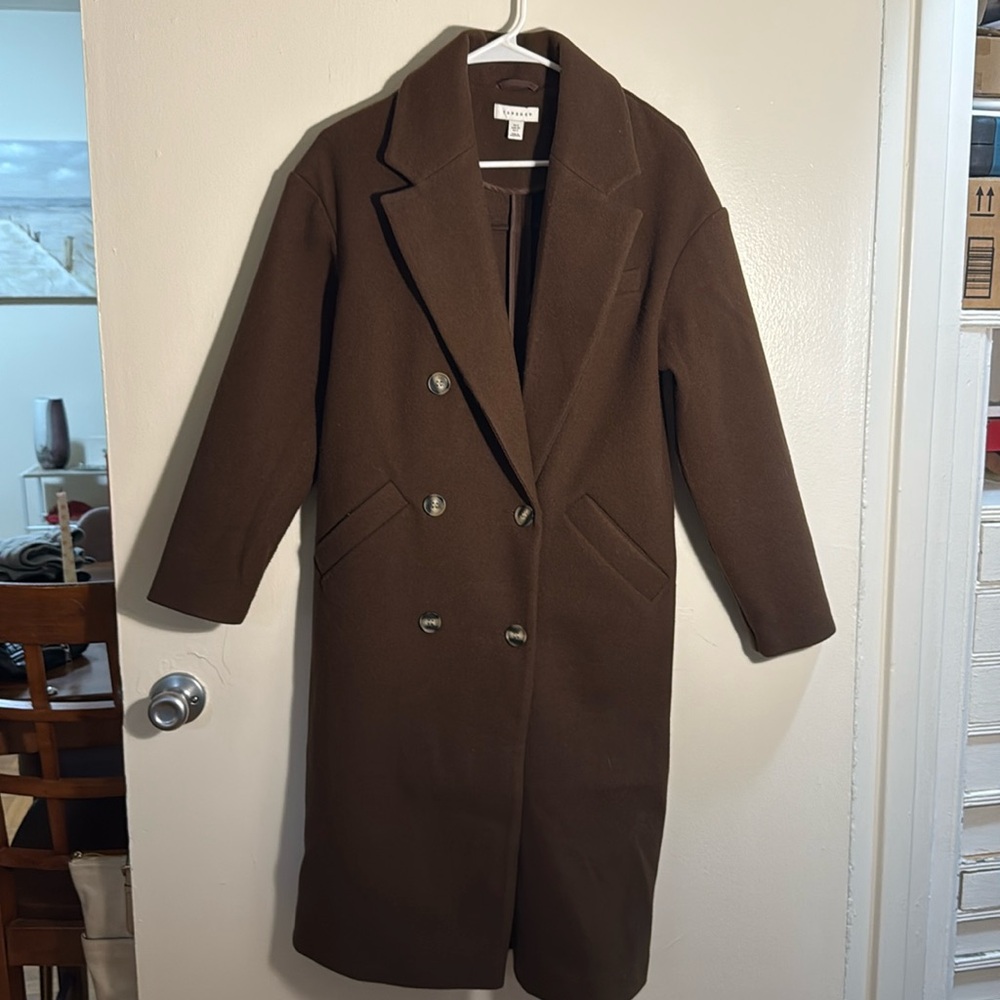 Topshop Peacoat - Brown